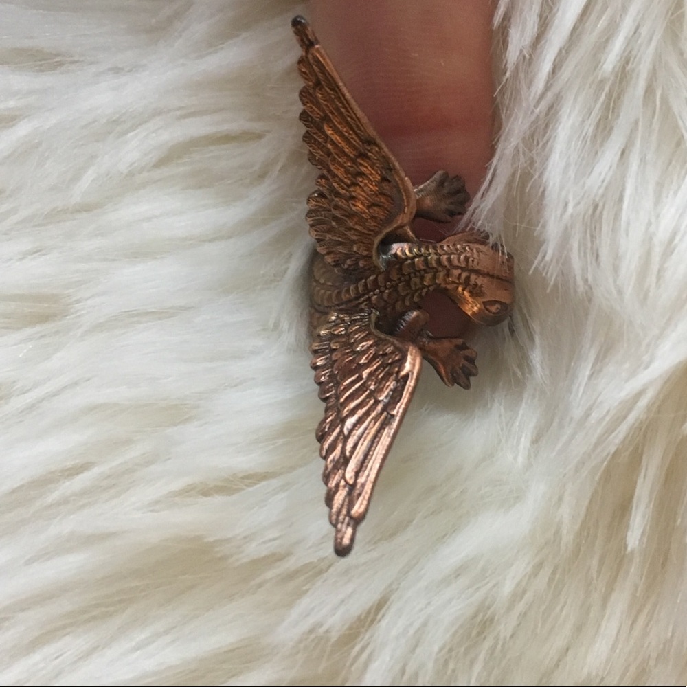 Elegant Copper-Toned Eagle Ring